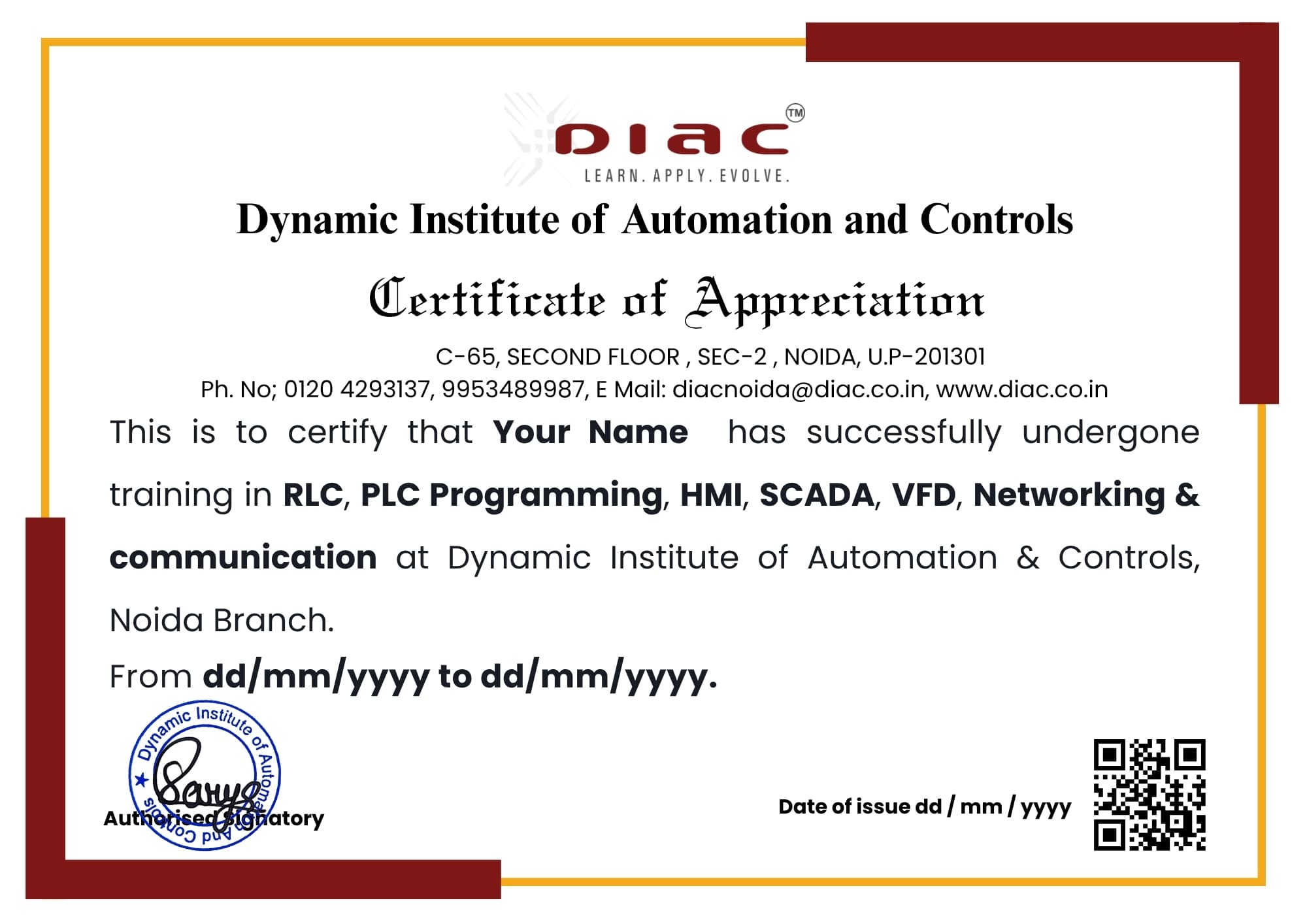 Industrial Automation Certificate